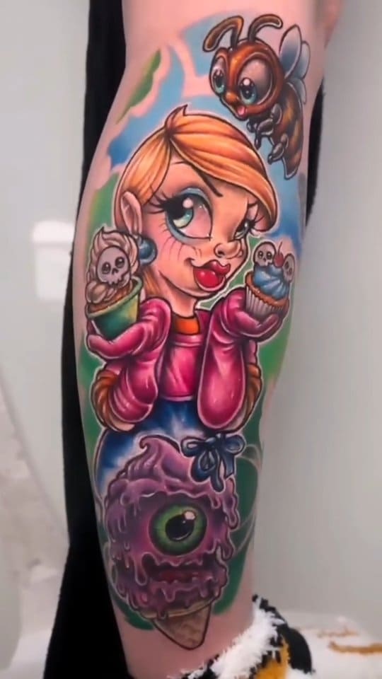 Trabalho 03 — tatuagem realizada no estúdio Kactus Tattoo
